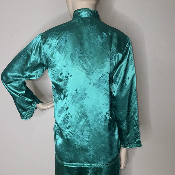 1970s ESME Chinese Green Silk Lounge Set - Picture 8 of 17